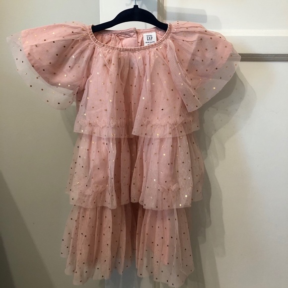 NWT Gap pink and rose gold party dress - 12-18 MO